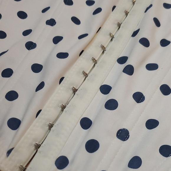 Altar'd State - Polka Dot Shapewear Corset Top in White and Blue - Picture 4 of 4
